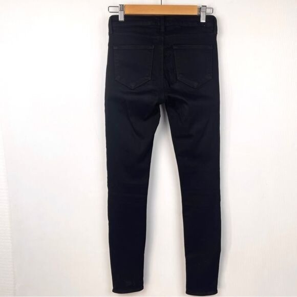 L'AGENCE Margot High-Rise Skinny Black Noir Jeans 24 - Picture 5 of 10